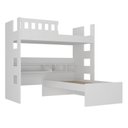 Ver imagem 4 de Beliche Infantil/Juvenil com Escrivaninha e Nichos Branco