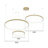 Lustre Pendente Astraled Bevis Pl-9734 Dourado Led Bivolt Dourado Pl-9734 - 2
