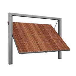 Portão Contrapeso de Aço Galvanizado com Painel em Madeira 220x240 Req: 8,7 - 1