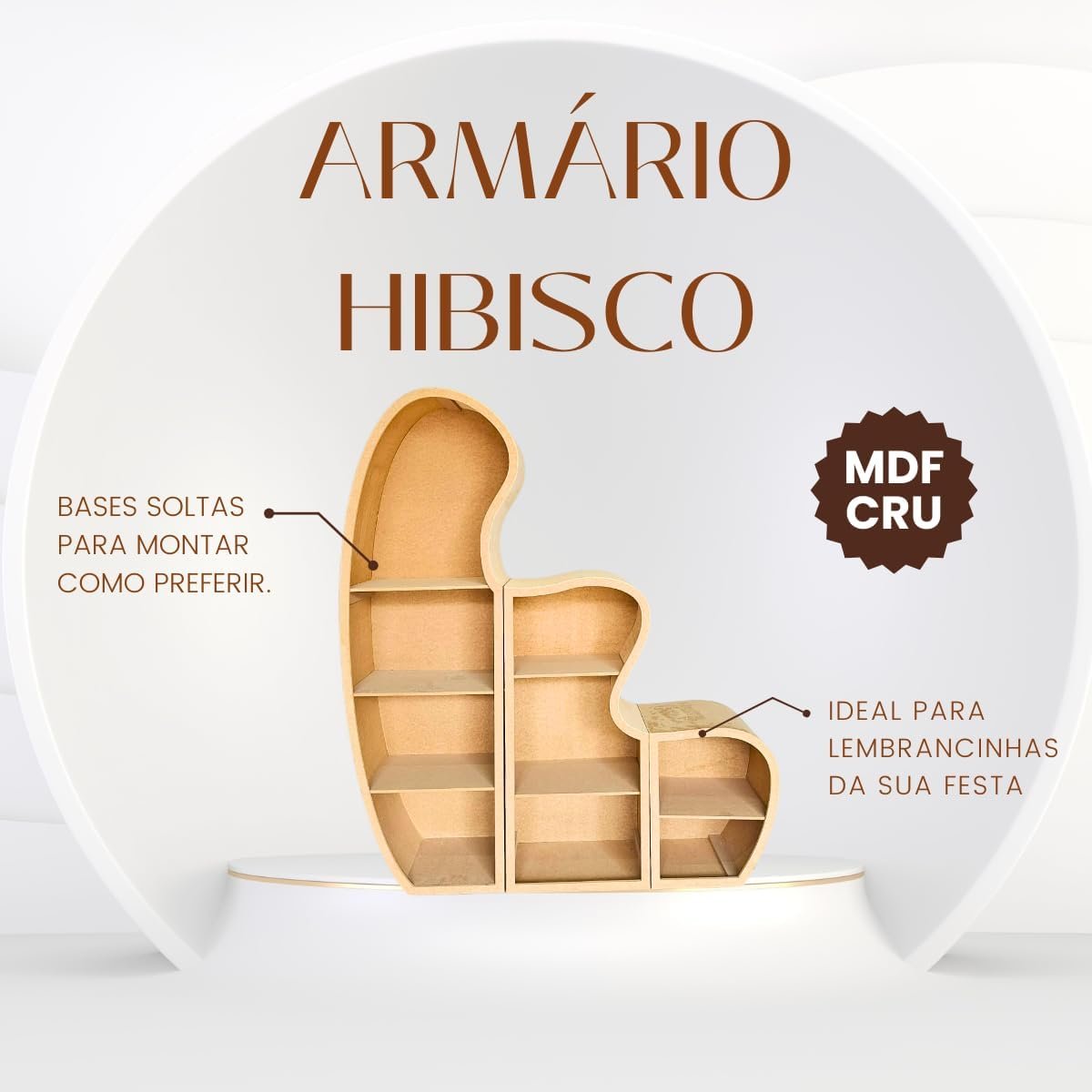 Armário Hibisco Mdf Cru - 2