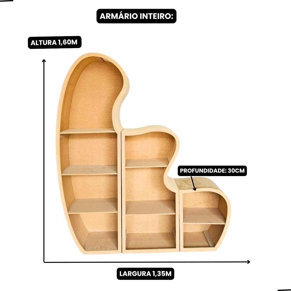 Armário Hibisco Mdf Cru - 4