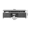 Rack Bancada P/ Tv até 70 Polegadas Olimpic Ripado C/ Nichos e Rodizios 180x60cm Cedro/bali - Dj M - 2