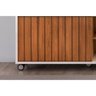 Rack Bancada P/ Tv até 70 Polegadas Olimpic Ripado C/ Nichos e Rodizios 180x60cm Cedro/bali - Dj M - 6