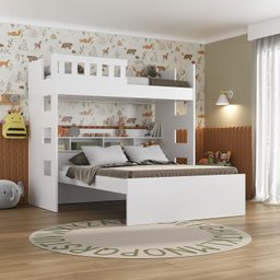 Beliche Family Casal com Nichos 100% MDF  - 1