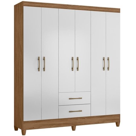 Guarda Roupa 9530 Naturale Branco Moval Naturale Branco