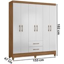 Ver mais imagens de Guarda Roupa 9530 Naturale Branco Moval Naturale Branco