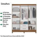 Ver imagem 7 de Guarda Roupa 9530 Naturale Branco Moval Naturale Branco