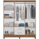 Ver imagem 6 de Guarda Roupa 9530 Naturale Branco Moval Naturale Branco