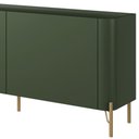 Ver imagem 6 de Rack para Sala de Estar Tv 75 Pol 4 Portas Pés Industrial Dourado Alef I03 Musgo - Lyam Decor