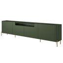 Ver imagem 4 de Rack para Sala de Estar Tv 75 Pol 4 Portas Pés Industrial Dourado Alef I03 Musgo - Lyam Decor