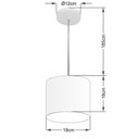 Ver imagem 2 de Lustre Pendente Cilíndrico Vivare Md-4046 Cúpula em Tecido 18x18cm - Bivolt - Verde Folha - Bivolt