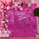 Ver imagem 7 de Kit 20 Placa Painel Shimmer Wall Muro Lantejoula Festa 30x30 Modelos:rosa