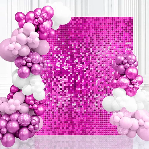 Kit 20 Placa Painel Shimmer Wall Muro Lantejoula Festa 30x30 Modelos:rosa
