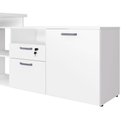 Ver imagem 6 de Mesa L Escritório 150cm com Armário Lateral Pé Metal F5 Cor:branco