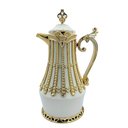 Ver imagem 1 de Garrafa Térmica Branco com Dourado para Café e Chá - 1l