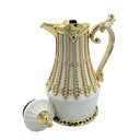 Ver imagem 3 de Garrafa Térmica Branco com Dourado para Café e Chá - 1l