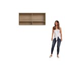 Ver mais imagens de Armário Aéreo 2 Porta 2 Nichos 120cm Vidro Reflecta Veneza Modulada Bege/Mel