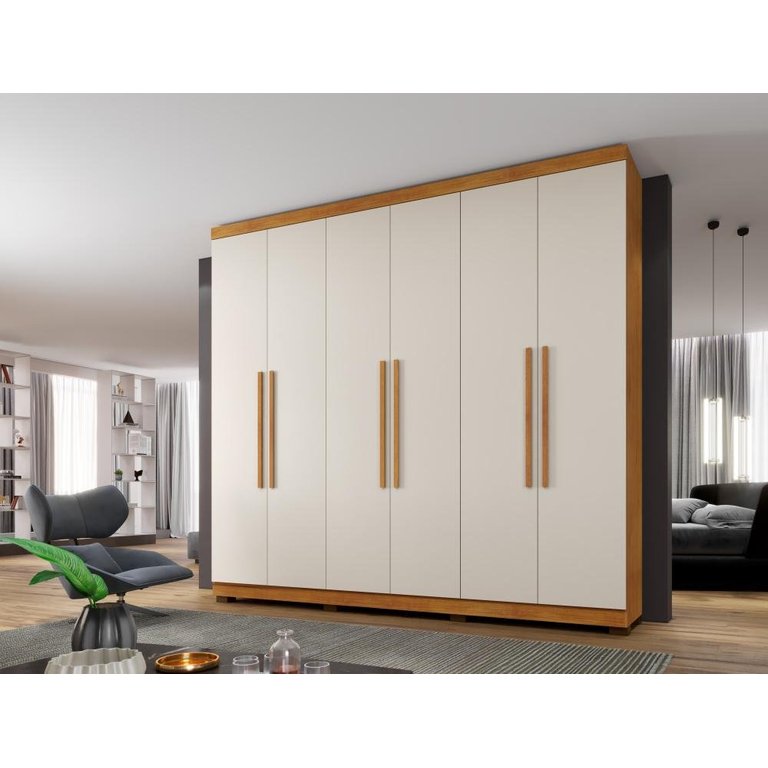 Guarda Roupa 6 Portas New Master Cinamomo Off Benetil