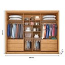Ver imagem 4 de Guarda Roupa Casal 3 Portas de Correr Athenas com Espelho - Móveis Europa