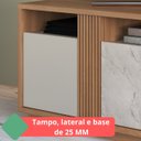 Ver imagem 5 de Rack Ripado para TV até 80 Polegadas 180cm com Detalhe e 3 Portas Marmorizadas Roma Bege