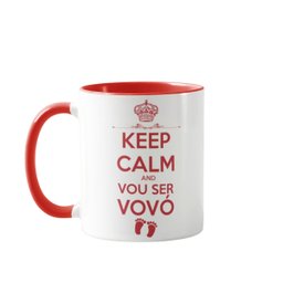 Caneca Personalizada Anúncio De Gravidez Para Avó Keep Calm - 1