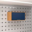 Ver imagem 1 de Armário Aéreo de Cozinha 70cm com 1 Porta Basculante Domus Espresso Móveis Marrom/Nogal/Royal