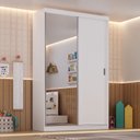 Ver imagem 1 de Guarda Roupa Infantil/Juvenil 2 Portas 1 Espelho 2 Gavetas Branco