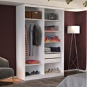 Ver imagem 2 de Guarda Roupa Infantil/Juvenil 2 Portas 1 Espelho 2 Gavetas Branco