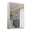 Ver imagem 2 de Guarda Roupa Infantil/Juvenil 2 Portas de Espelho 2 Gavetas Branco