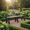 Ver mais imagens de Banco em Madeira Plástica Ecológica sem Encosto para Jardim