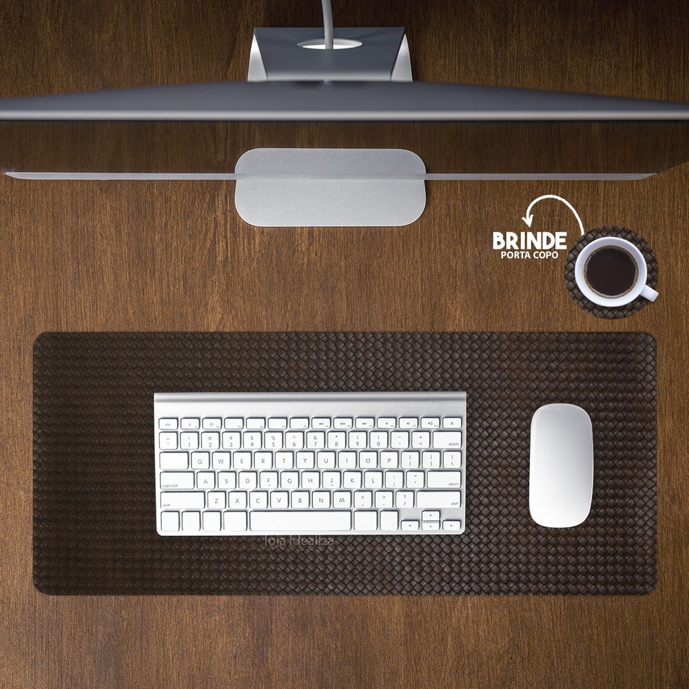 Deskpad Mousepad Grande 70x30 Couro Sintético TRCF + Brinde - 7