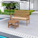 Ver imagem 6 de Conjunto para Jardim de Madeira Eucalipto Solaris com Almofada Yescasa Marrom/Amadeirado