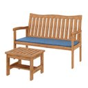 Ver imagem 2 de Conjunto para Jardim de Madeira Eucalipto Solaris com Almofada Yescasa Marrom/Amadeirado
