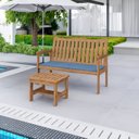 Ver imagem 1 de Conjunto para Jardim de Madeira Eucalipto Solaris com Almofada Yescasa Marrom/Amadeirado