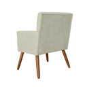 Ver imagem 4 de Jogo 2 Poltronas Estofadas Para Quarto Closet Onix Suede Bege - LM DECOR