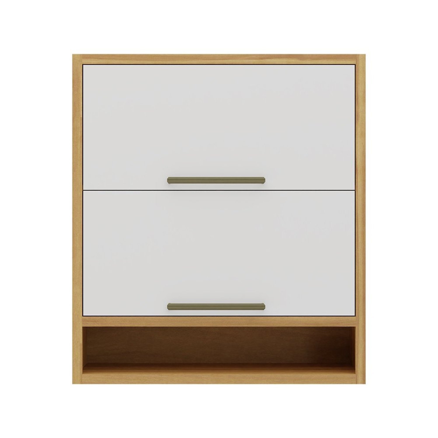 Armário Aéreo de Cozinha 80cm com 2 Portas Basculantes e Nicho 100% Mdf Vicenza espresso Móveis - 1