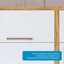 Ver imagem 7 de Armário Aéreo de Cozinha 2 Portas Basculantes e Nicho 100% MDF 80cm Vicenza Espresso Móveis Branco/Amêndoa