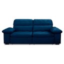 Ver imagem 3 de Sofa Retratil Reclinavel 2 Lugares 2,50m Crystal Veludo Azul Lansofbr