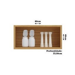 Armário Aéreo de Cozinha 80cm 1 Porta Basculante 100% MDF Vicenza Espresso Móveis - 4