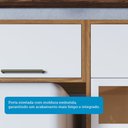 Ver imagem 7 de Armário Aéreo de Cozinha 80cm 1 Porta Basculante 100% MDF Vicenza Espresso Móveis Branco/Amêndoa