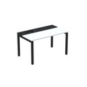 Ver imagem 1 de Escrivaninha Mesa Escritório Plataforma para 1 Pessoa com Caixa de Tomada Psc 160cm Industrial Branco e Preto