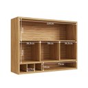 Ver imagem 6 de Armário Aéreo de Cozinha 120cm 2 Portas Basculantes Vidro Reflecta 100% MDF Vicenza Espresso Móveis Branco/Amêndoa