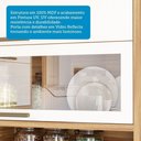 Ver mais imagens de Armário Aéreo de Cozinha 120cm 2 Portas Basculantes Vidro Reflecta 100% MDF Vicenza Espresso Móveis Branco/Amêndoa