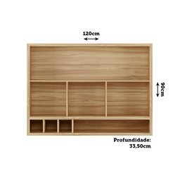 Armário Aéreo de Cozinha 120cm 2 Portas Basculantes Vidro Reflecta 100% MDF Vicenza Espresso Móveis - 5