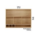 Ver imagem 4 de Armário Aéreo de Cozinha 120cm 2 Portas Basculantes Vidro Reflecta 100% MDF Vicenza Espresso Móveis Branco/Amêndoa