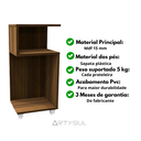 Ver imagem 2 de Mesinha Lateral Apoio de Centro Canto Aparador / Freijó