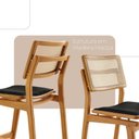 Ver imagem 3 de Conjunto com 2 Banquetas Eva Premium Linho Preto Imbuia Natural