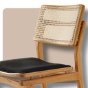 Ver imagem 4 de Conjunto com 2 Banquetas Eva Premium Linho Preto Imbuia Natural