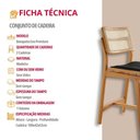 Ver imagem 5 de Conjunto com 2 Banquetas Eva Premium Linho Preto Imbuia Natural