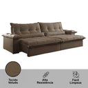 Ver imagem 3 de Sofá Vega 02 Módulos de 100cm Br 25cm Meu Sofá Online B016 Veludo Marrom